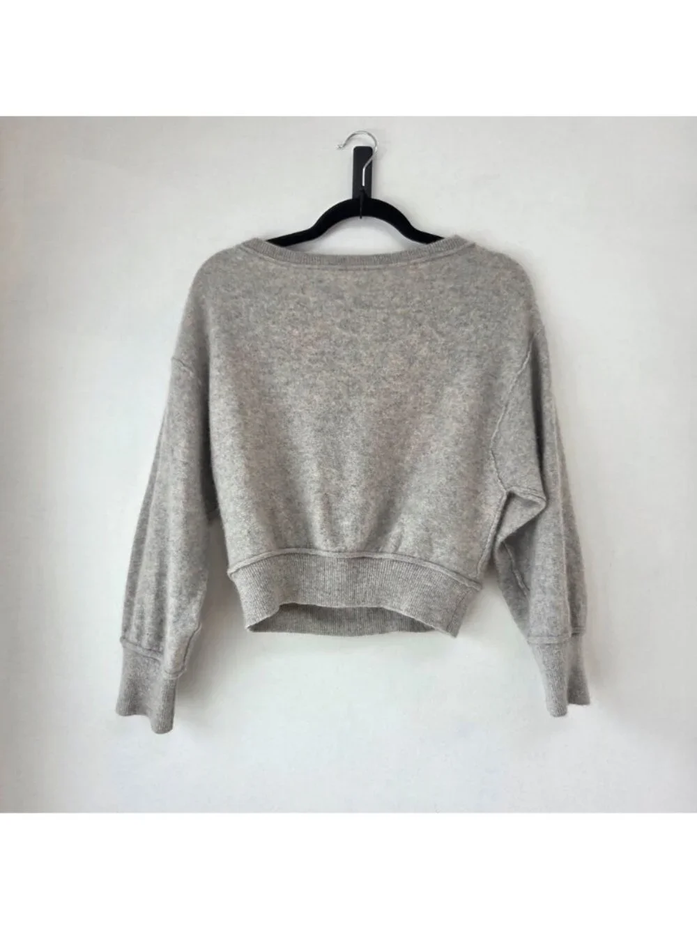Free People 100% Cashmere Cropped Sweater Tan Biege Women's M